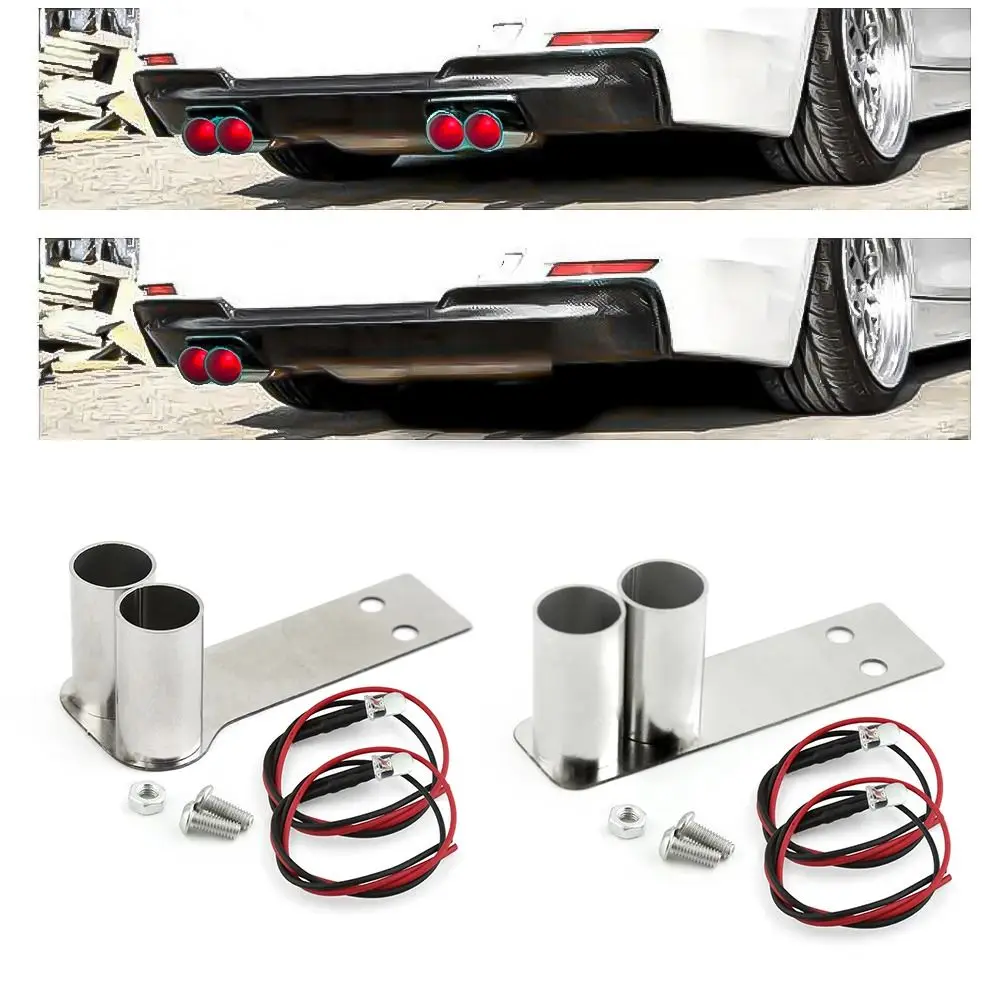 

With LED Light Metal Exhaust Pipe Tail Throat Drift Car Simulated Exhaust Pipe for Redcat/HPI/HSP/Tamiya/Sakura/D4