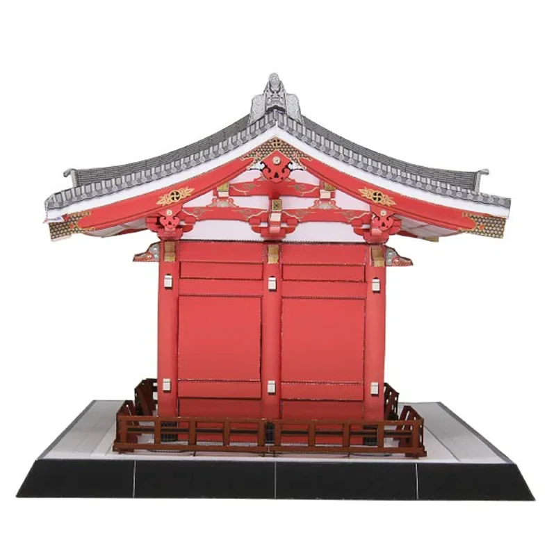 Kaminarimon Gate of Sensoji Temple Japan World Famous Building Handmade 3D Paper Model