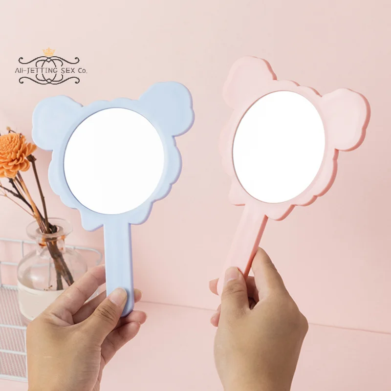 1 ชิ้น Eyelash Extension มือถือแต่งหน้ากระจกสแควร์แต่งหน้า Vanity กระจก Handle Hand Mirror SPA Salon กระจกขนาดกะทัดรัด