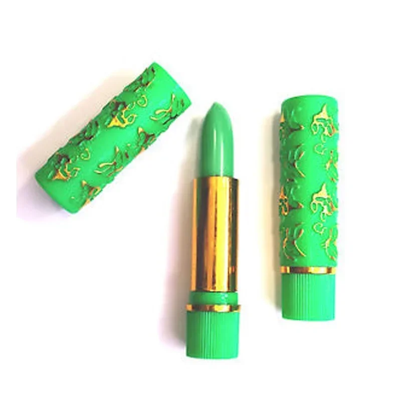 2Pcs Dark Green Magic Spotting Lipgloss Lipstick Long Lasting Lip Liner Butterfly Cosmetics Makeup Maquiagem