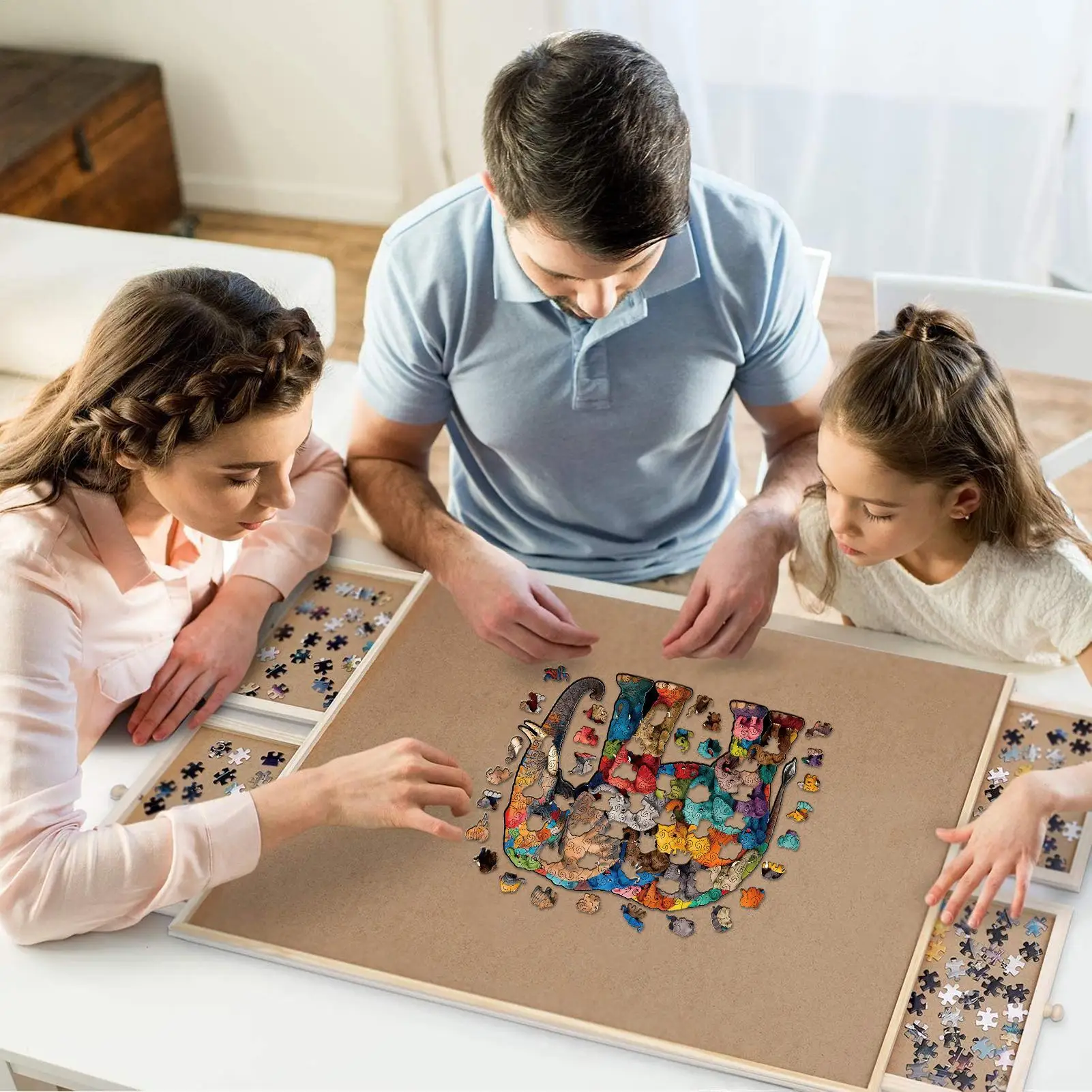 Wooden Puzzle Animal Shaped Challenging Game Elephant Wooden Puzzles For Adults For Kids Family Home School Office Party