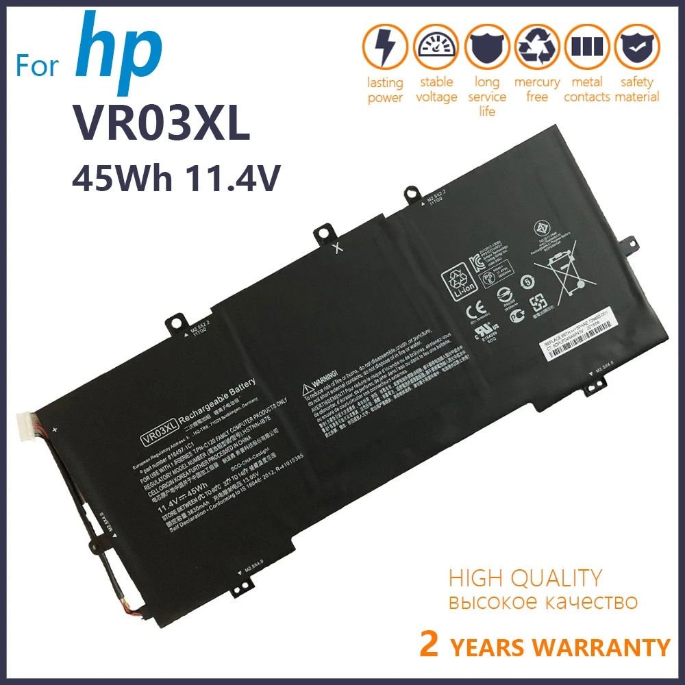 

Genuine 11.4V 45WH VR03XL For HP Envy 13-D051TU D056TU D025TU 13-D046TU TPN-C120 HSTNN-IB7E 2 Year Warranty