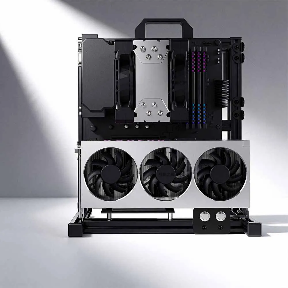 개조 EATX 오픈 PC 케이스 프레임, ITX MATX ATX 게이머 캐비닛, DIY 워터 쿨러, 데스크탑 컴퓨터, 알루미늄 크리에이티브 타워 게임