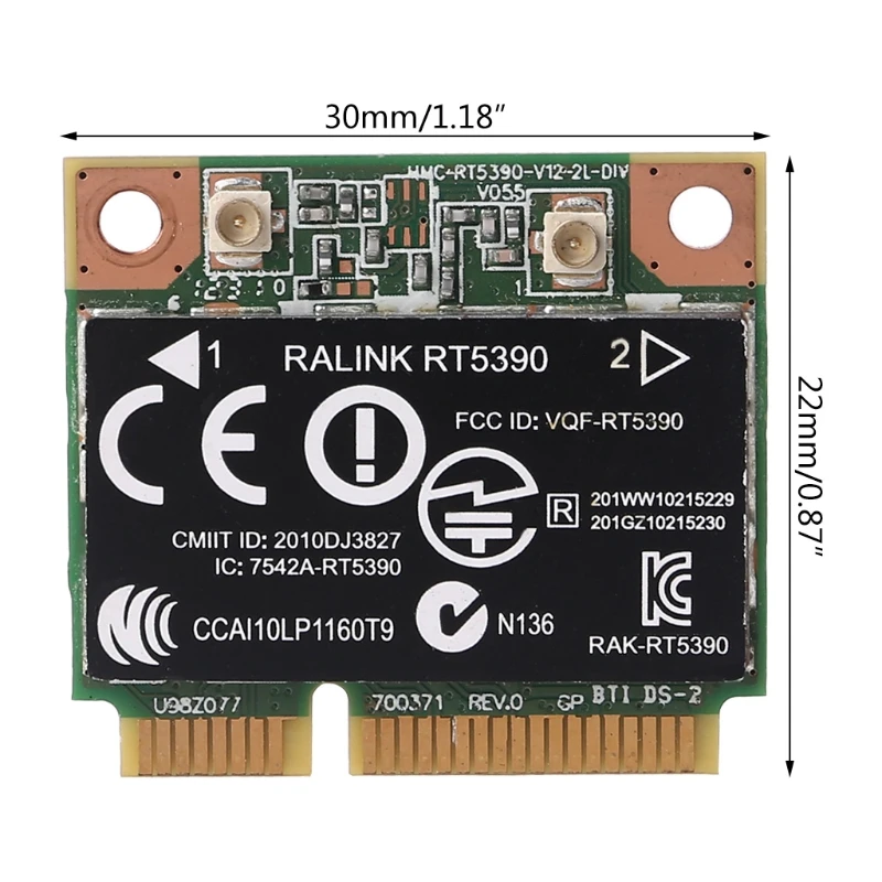 RT5390 halbe Mini-PCIe-WLAN-Wireless-Karte 670691-001 für RaLink HP436 CQ45