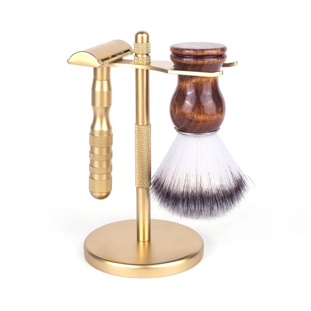 High Quality Men\'s Safety Razor Storage Bracket Shaving Brush Manual Old-Fashioned Zinc Alloy Knife Shaver Holder