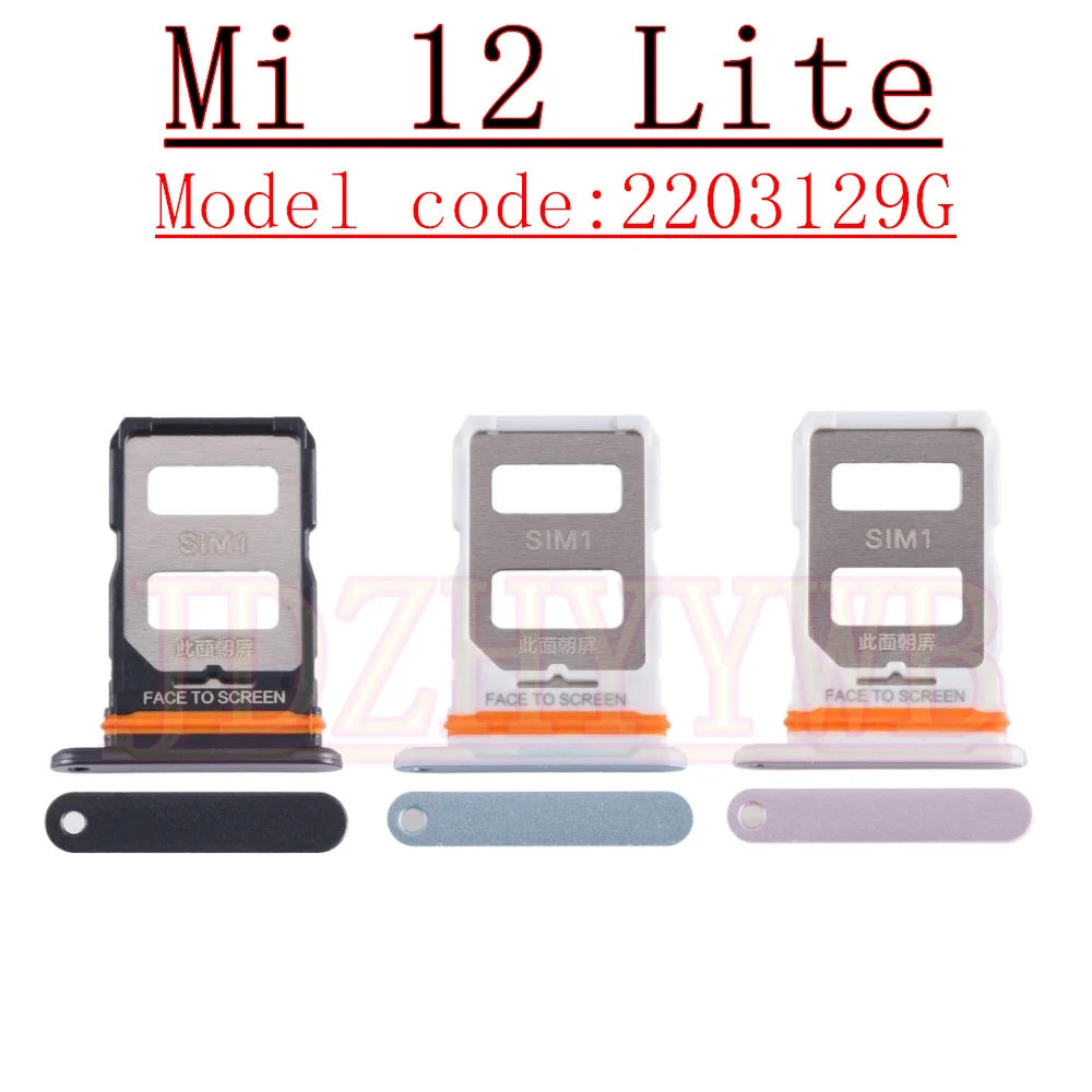 Image of Telefon SD Chip Tray Halter Für Xiaomi 12 Lite Mi 12 Lite SIM Karte Tray Slot Halter Adapter Buchse reparatur Teile