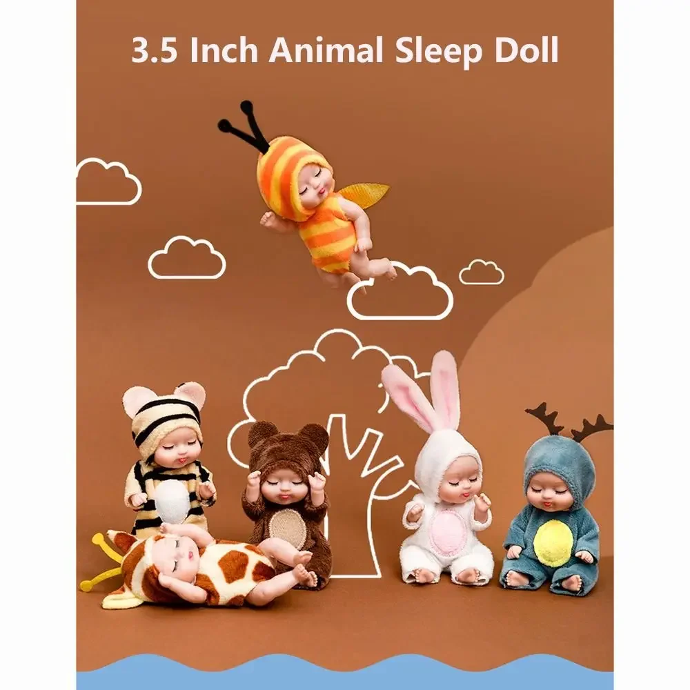 Slaapsimulatie Reborn pop Meisje Kinderspeelgoed Verjaardagscadeau Dierenkleding Aankleden Gezamenlijke beweegbare BJD-pop Verrassingscadeau