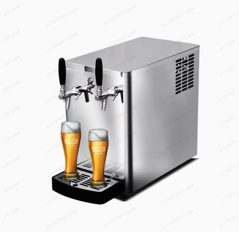 

30L Draft Small Table-Top Cooling System Beer Wine Veding 2 Faucet Brewery Bar Sales Machine 220V
