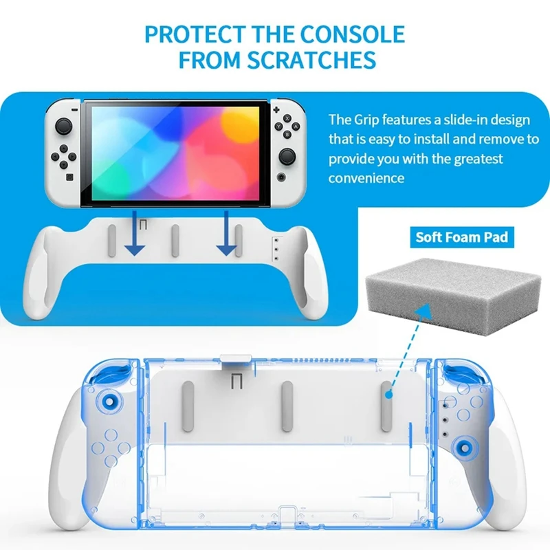 1 ชิ้นสําหรับ Nintendo สวิทช์ OLED กรณีจับยึดมือจับฝาครอบป้องกันมือถือกรณีเกมคอนโซลยืนอุปกรณ์เสริม (B)