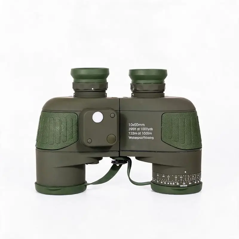 High Definition Waterproof Outdoor Binoculars 10x50 Built-in Rangefinder Compass Portable Birdwatching Travel Concert