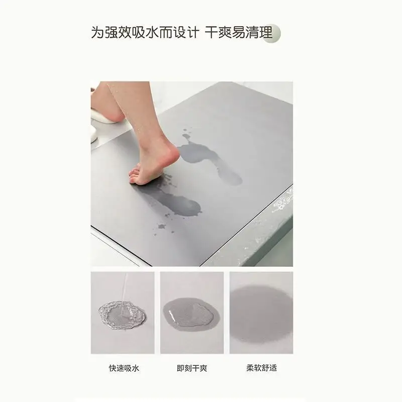 الشمال الحمام وسادة ماصة دياتومي الأرض الحمام الكلمة حصيرة التجفيف السريع عدم الانزلاق الطابق المطبخ المرحاض الباب البساط #3