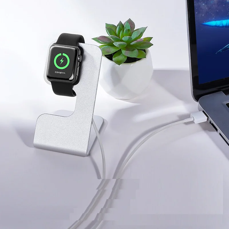 قاعدة شحن من الألومنيوم لساعة أبل 6 5 4 3 2 1 SE شاحن حامل مهد لساعة أبل iWatch دعم قوس