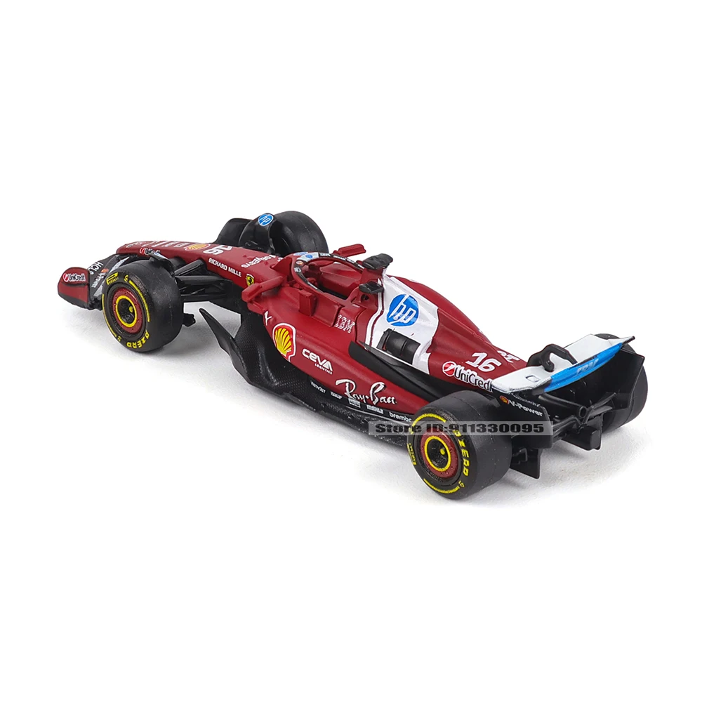 ببوراجو 1:64 سكوديريا فيراري HP SF25 # 16 تشارلز لوكلير # 44 سلسلة نماذج سيارات لويس هاميلتون للأطفال ألعاب هدايا عيد الميلاد للأولاد #3