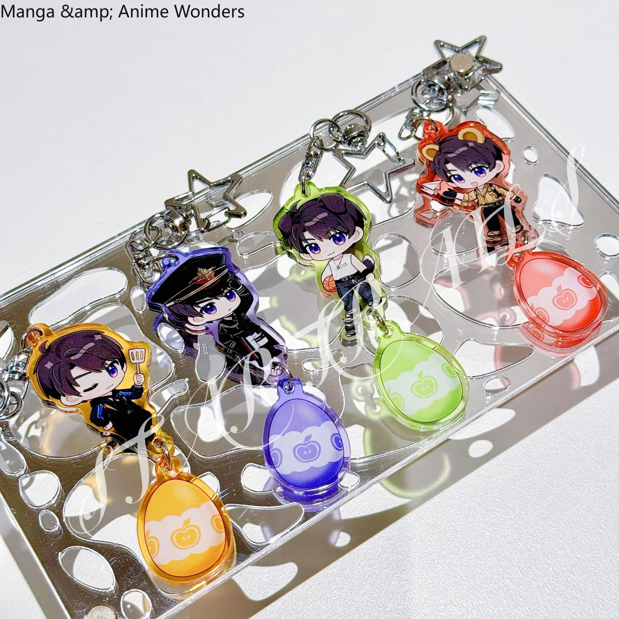 

Game Love and Deepspace Caleb Cosplay Acrylic Keychain Pendant Key Ring Cute Backpack Decoration Bag Anime Gift