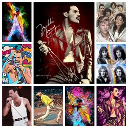 Freddie Mercury Classic 5D DIY Diamond Painting Art Queen Band Singer Portrait Embroidery Cross Stitch Full Drills Home Decor