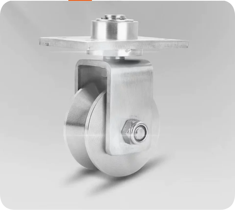 304 201 stainless steel V-shaped U-shaped track roller with plate universal track wheel lifting and sliding door wheel steel