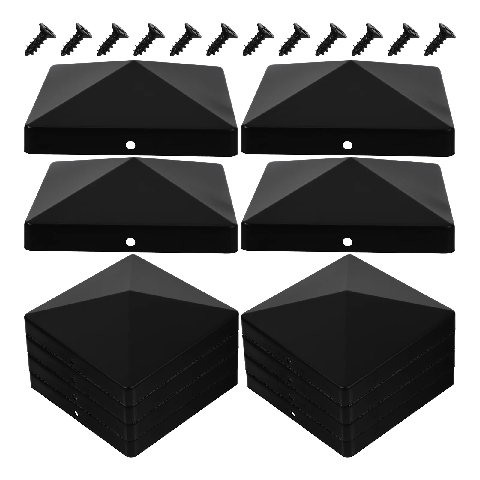 

12 Pcs Fence Post Caps Plastic Column Cover 4 Inch Round Protector Guardrail Cap Decorative Outdoor Durable Smooth Edge