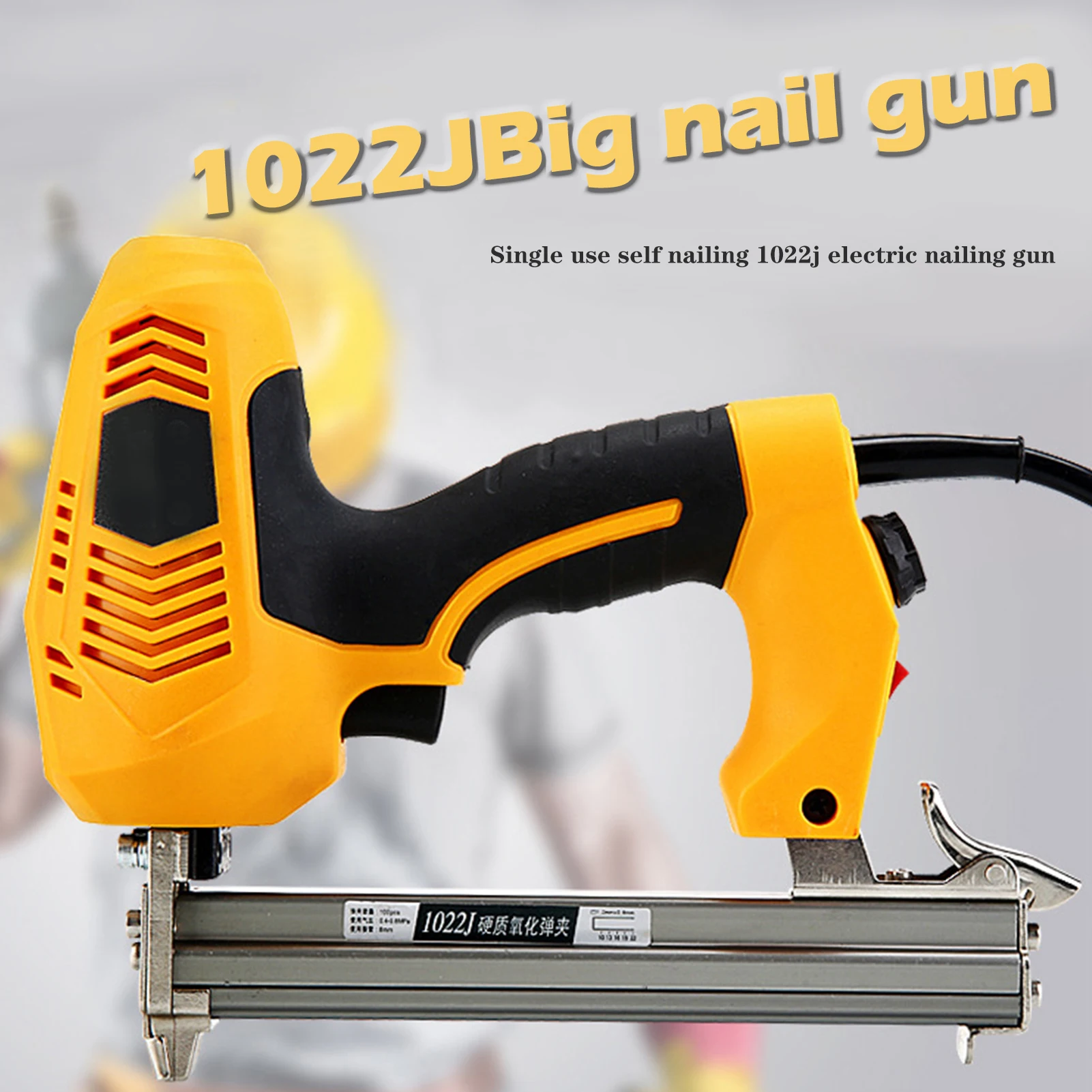 2300W Electric Nail Gun  U Nailer Stapler Woodworking Tacker Furniture Staple Gun Power Tools For  Battery