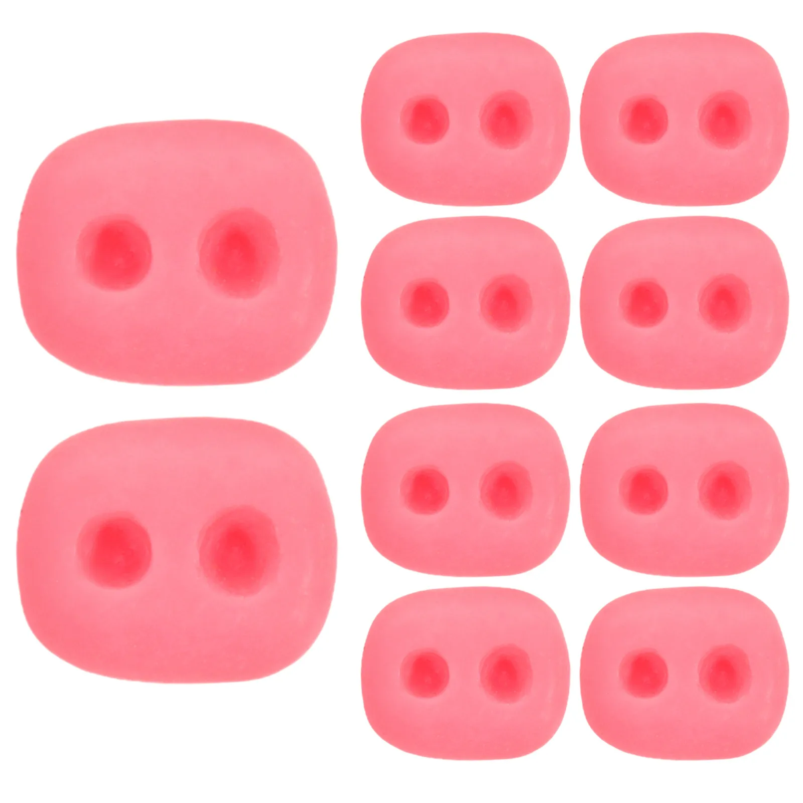 10Pcs Lifelike Pig Nose Kit for Crafters DIY Pig Nose Accessories for Miniature Stuff Simulation Animal Kids Interactive