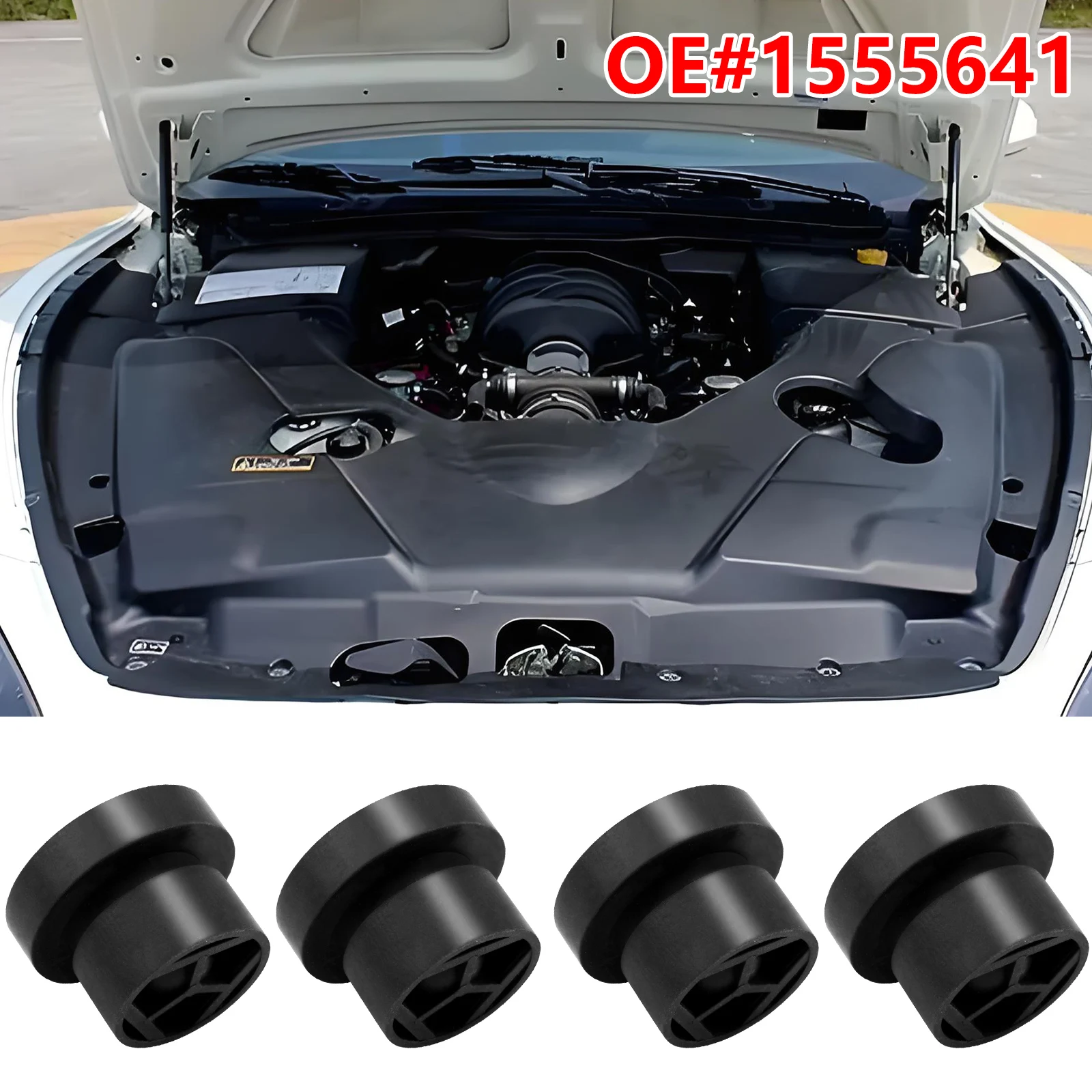 2/4Pcs Rubber Engine Cover Grommet Buffer Mount Bush Stopper Engine Bonnets Gaskets For Volvo C30 V70 C70 S40 V50 S80 2007 2009