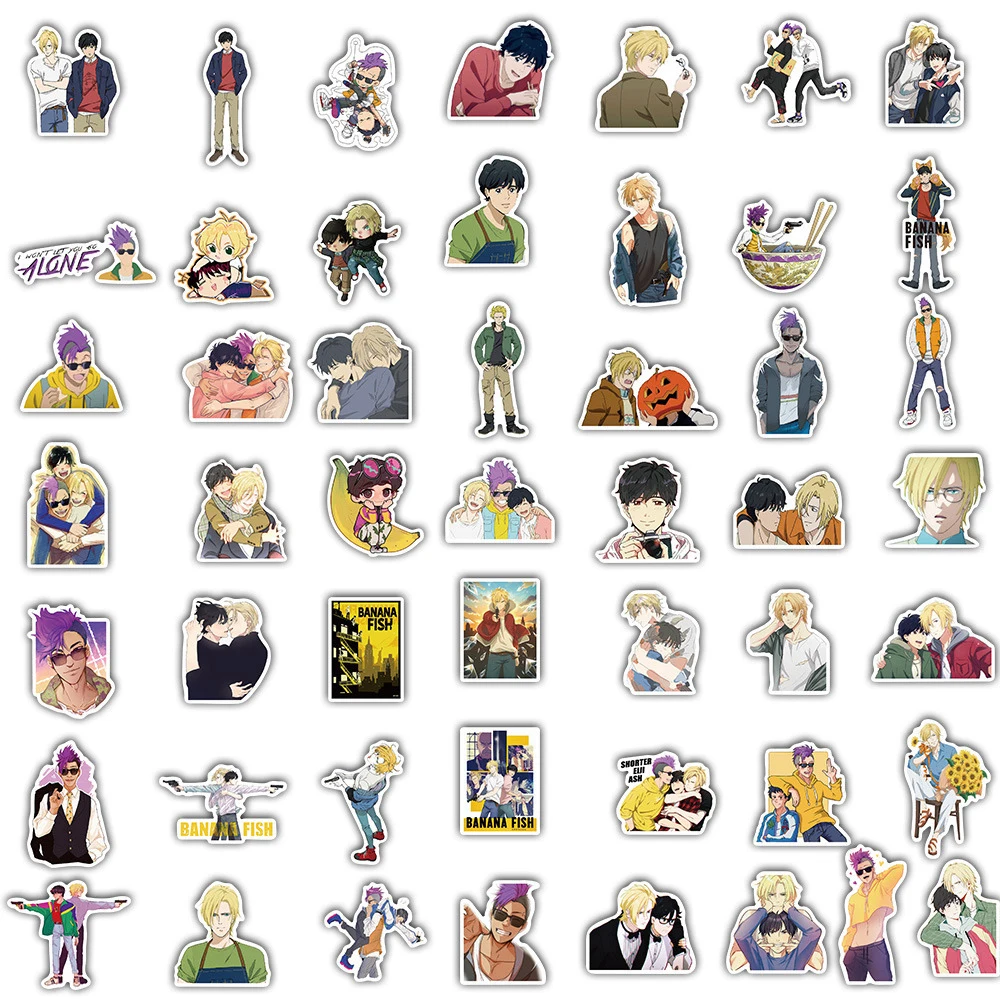 10/30/50/100pcs Banana Fish Stickers Lynx Ash Eiji Anime Sticker Scrapbooking Car Phone Bike Wall Waterproof Lee Yut Lung Decals