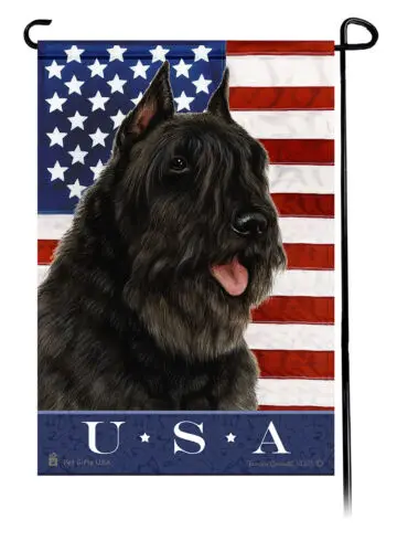 Bouvier des Flandres True Blue Patriotic Flag