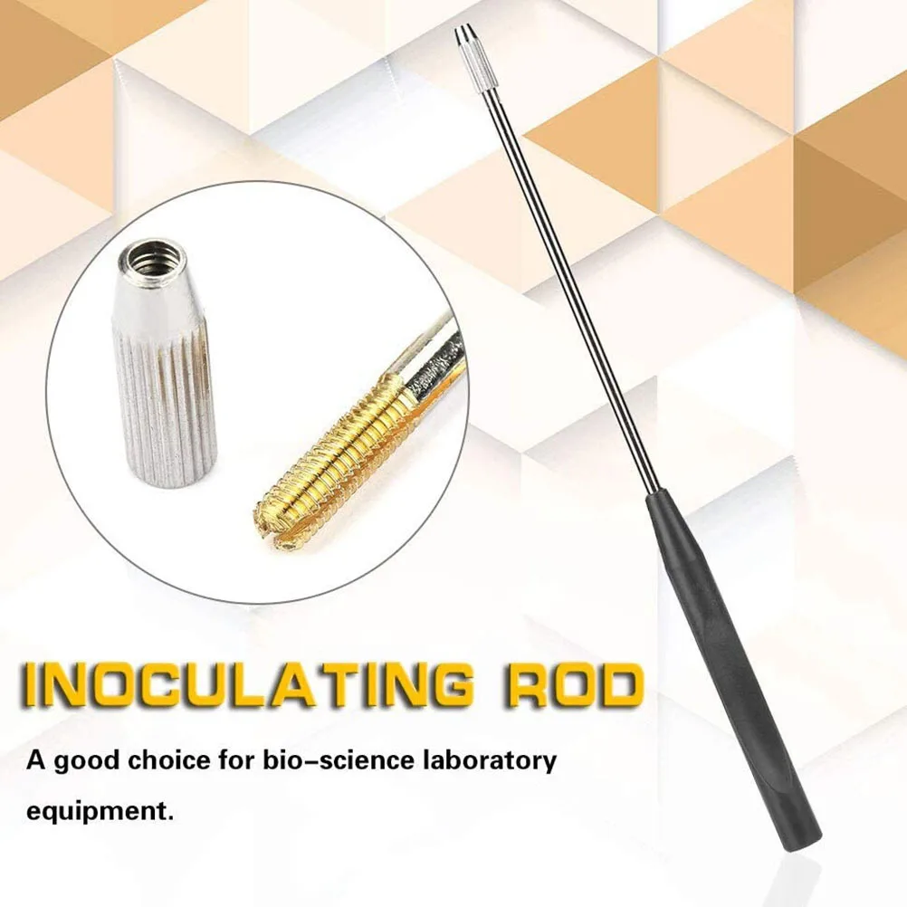 2Pcs Pure Copper Microbiology Inoculation Rod Set Durable Laboratory Tool Heat Resistant Replacement Loop for Biological