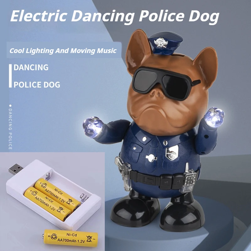 Electric Dancing Robot Puppy Swinging Cool Sound Light Educational kids Toys For Babies From 1 Year To 3 Soothing Luminous Toys