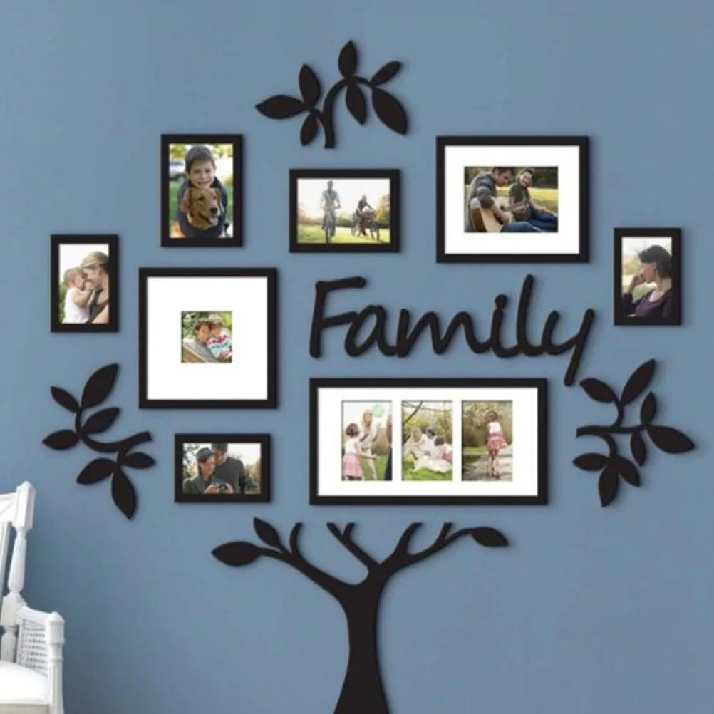 

Photo Frame Tree Decoration Home Decorative Sticker 3D Wall Decal Background Pocket for Use Acrylic Living Room