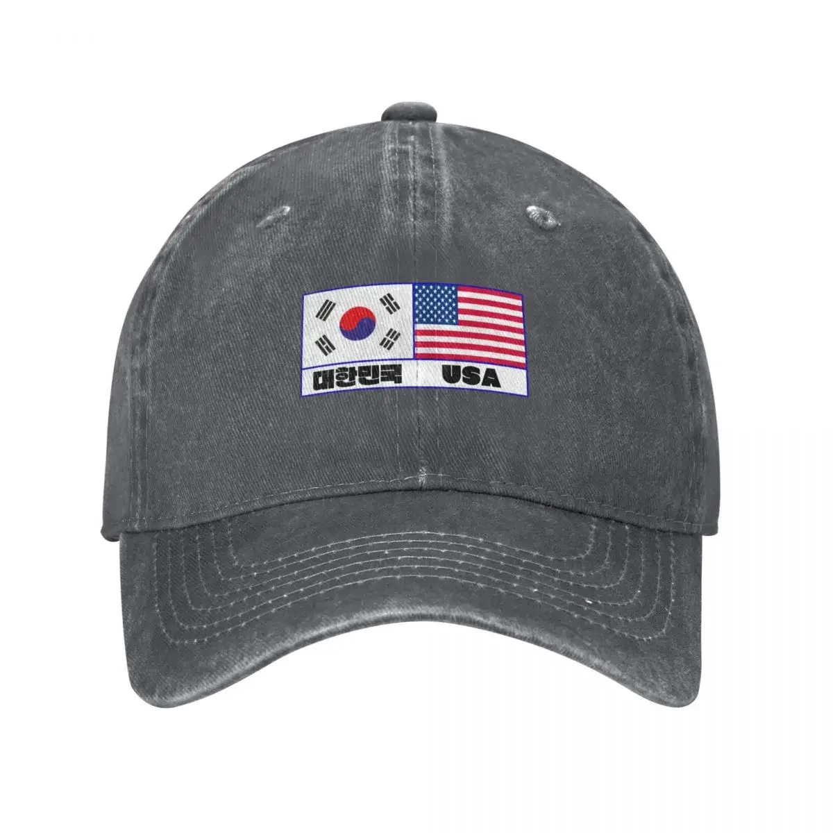 

South Korea flag & USA flag Baseball Cap derby hat Funny hats Wild Ball Hat Military Tactical Cap Hats Woman Men's