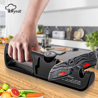 Knife Sharpener Adjustable Manual 4 Stages Scissors Sharpening Stone Kitchen Grinder knives Whetstone Angle Sharpener Tool