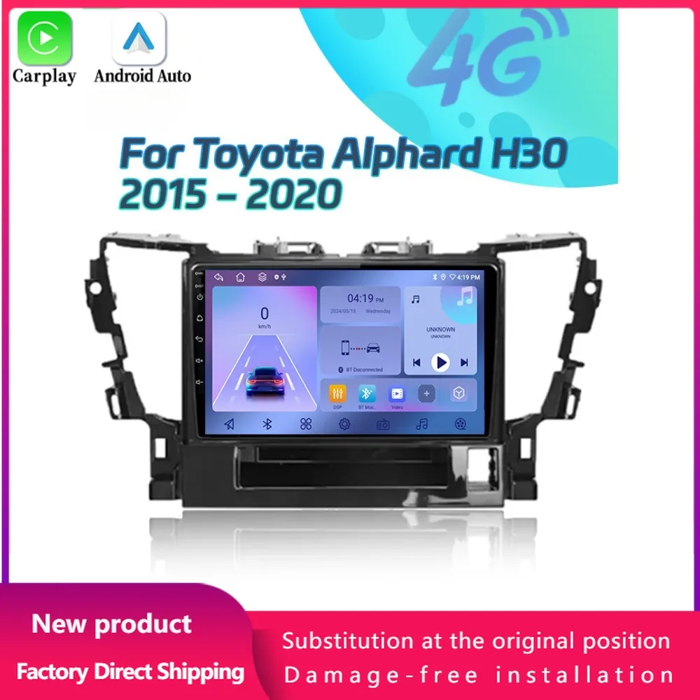 

Android 14 For Toyota Alphard H30 2015-2020 Car Radio Multimedia Video Player Navigation GPS Wireless Bluetooth CarPlay Screen