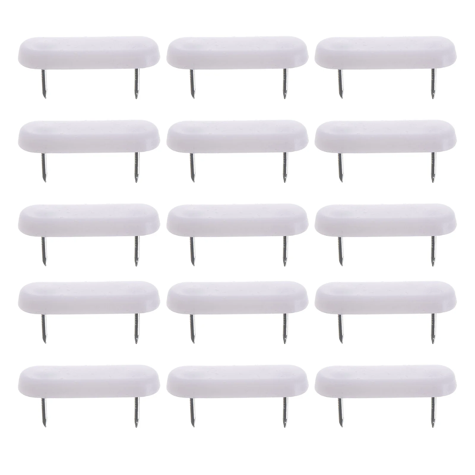 Pés de plástico Pregos para Móveis, Double Pin Cadeira Leg Glide Desk Pads, Pé Cabeça, 100 Pcs