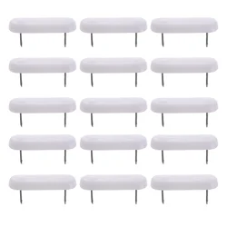 Pés de plástico Pregos para Móveis, Double Pin Cadeira Leg Glide Desk Pads, Pé Cabeça, 100 Pcs