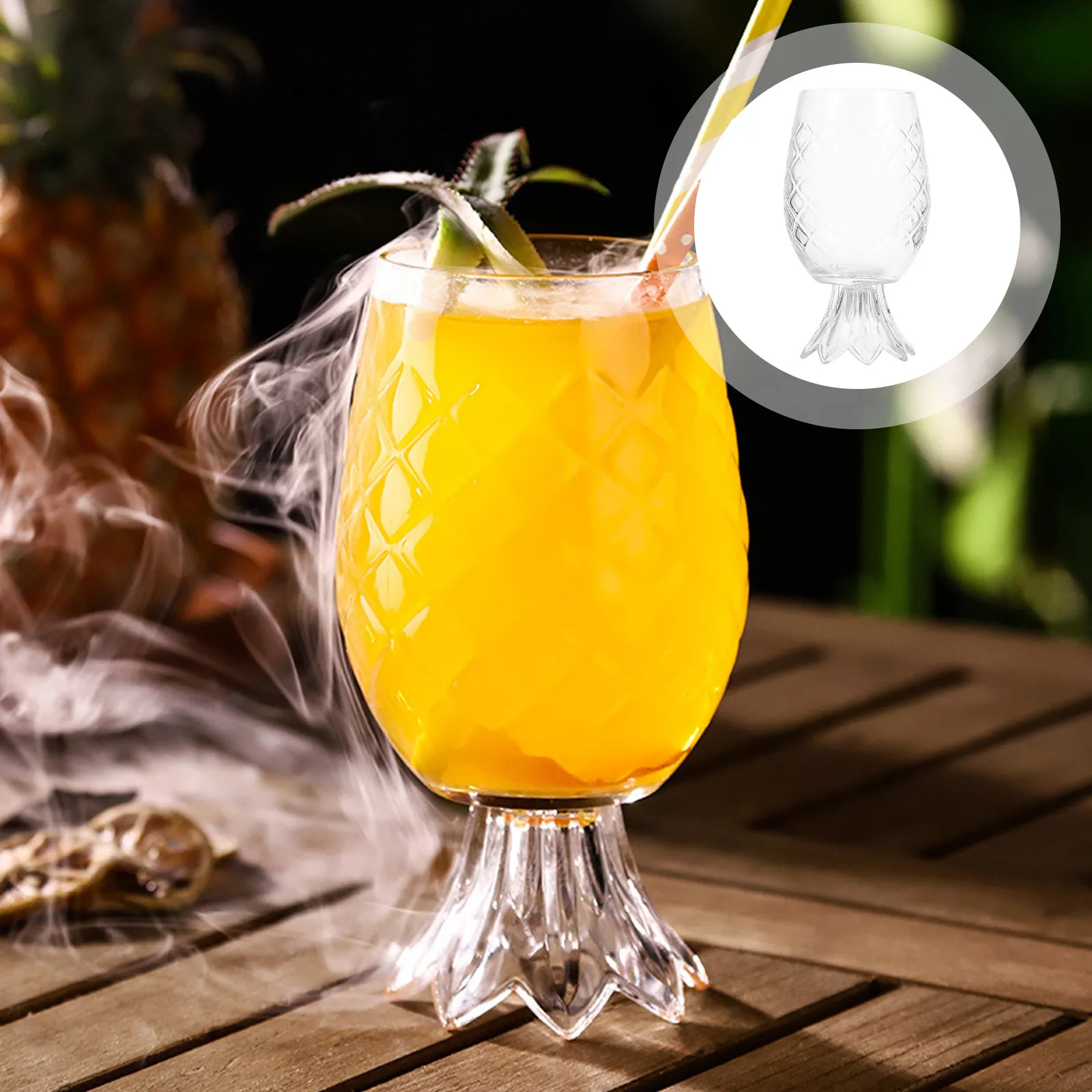 Premium Pineapple-Shaped Cocktail Glasses Set for Tiki Bar Decor Martini Margarita Whiskey Wine Drinks Home Party Bar