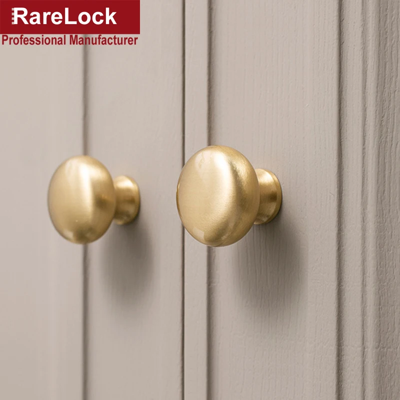 Pure Copper Cabinet Handles Brass Drawer Knobs Wardrobe Door Handle Pull for Home Decor Rarelock MH001 G