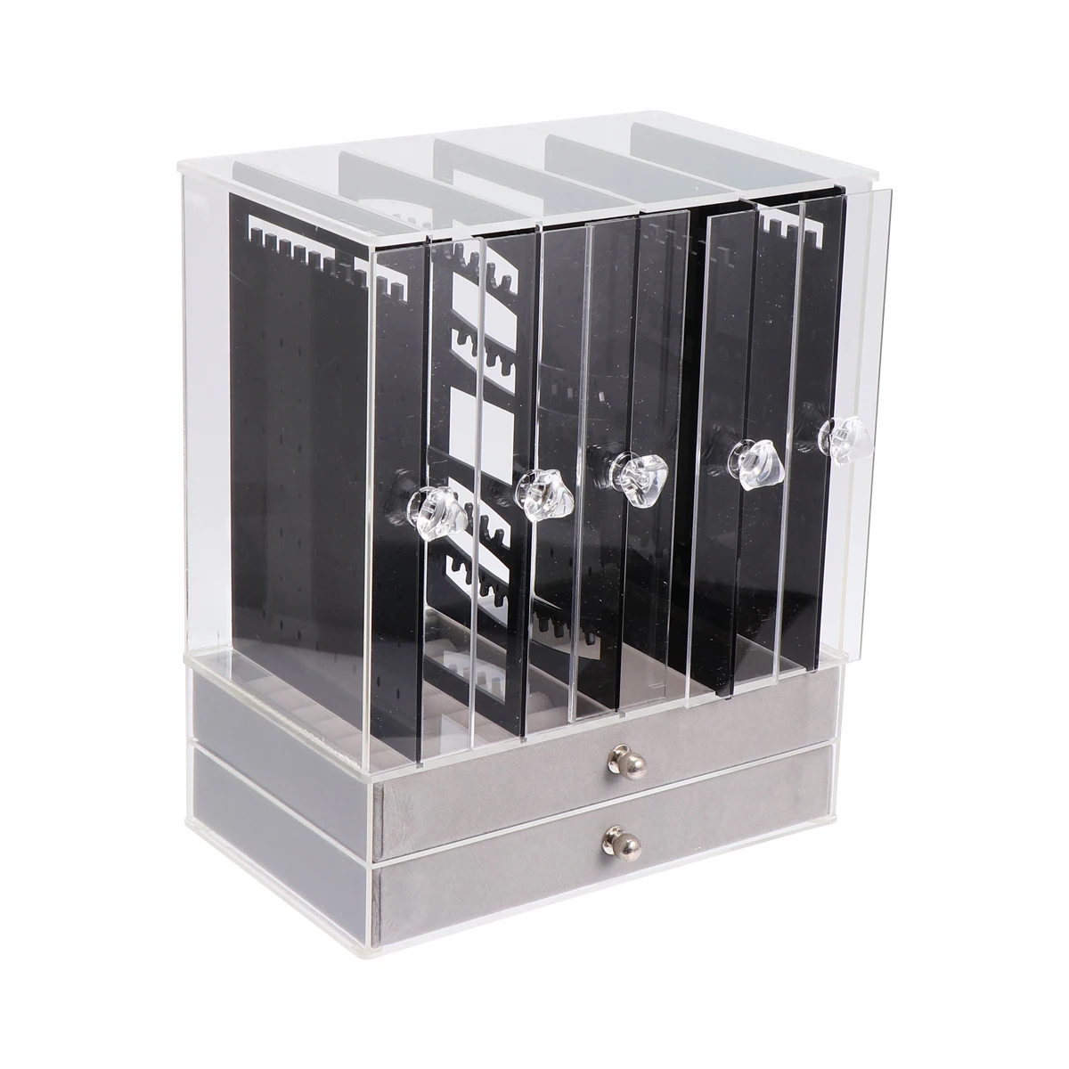 

Acrylic Jewelry Box High Capacity Necklace Rack Display Stand Storage Holder for Home Shop Premium Metal Material