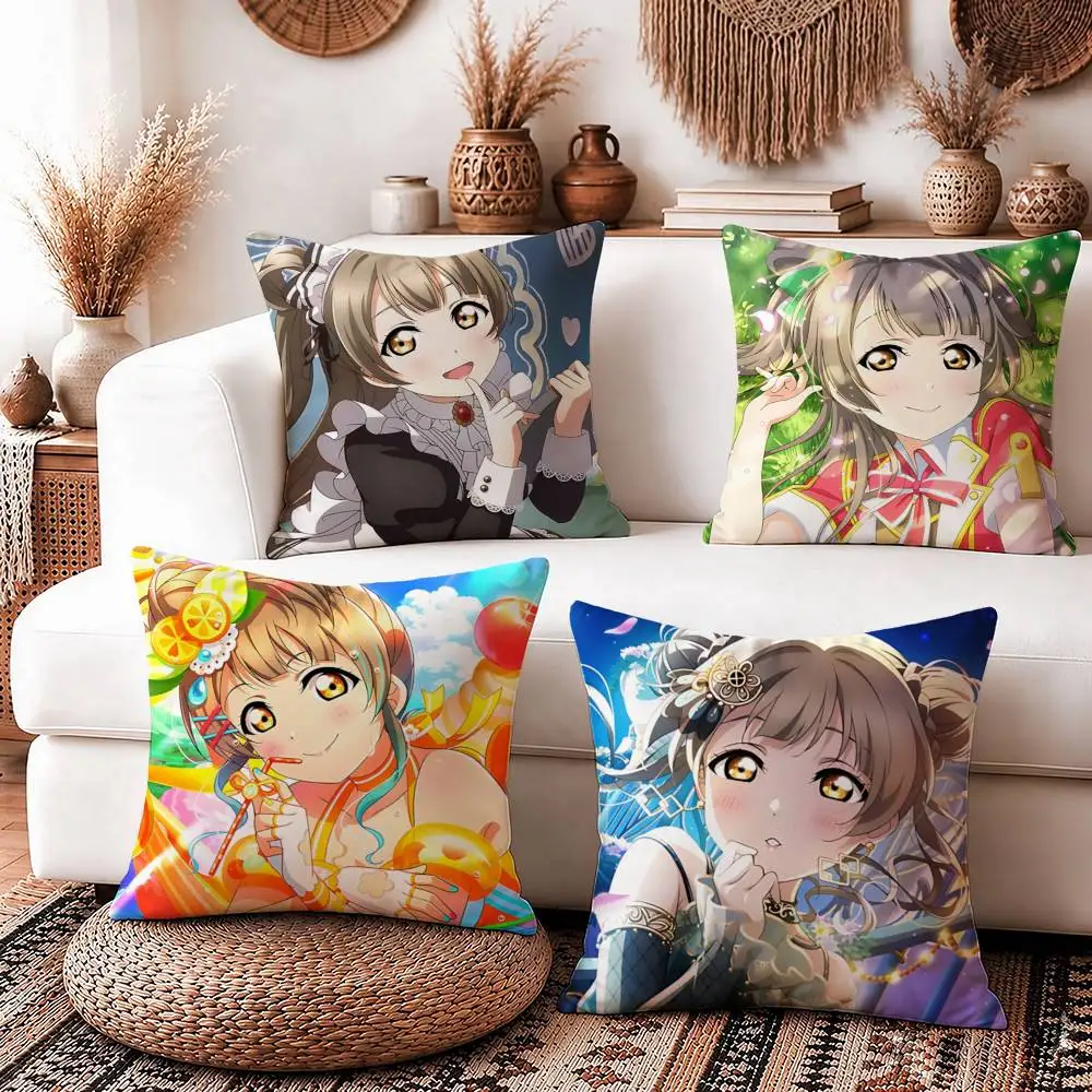 Birb Love-L K-Kotori Minami Square Sofa Pillow Cover Solid Color Living Room Home Decor Cushion Case