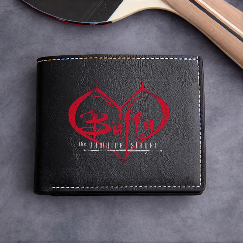 Buffy the Vampire Slayer Premium PU Leather Wallet Men's Compact Business Style Durable Lightweight Design
