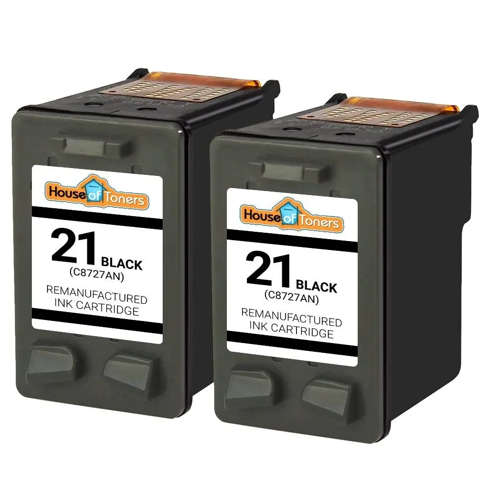 

2 PACK for HP21 Black for Deskjet F2240 F2288 F4135 F4150 F4180 3920 3930