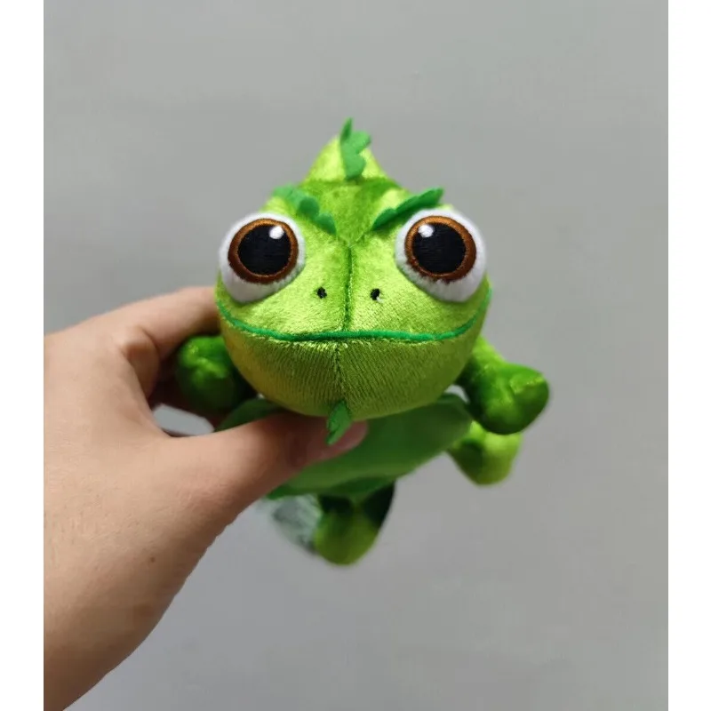 Cartoon Anime Chameleon seduta spalla peluche bambola magnete lucertola peluche bambola con Base disco magnetico bambola ornamento camaleonte