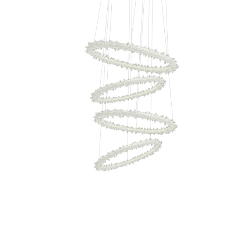 Plafonnier LED suspendu en cristal K9, design nordique moderne, lumière blanche chaude, luminaire décoratif d'intérieur, idéal pour un salon, une chambre à coucher ou une salle à manger