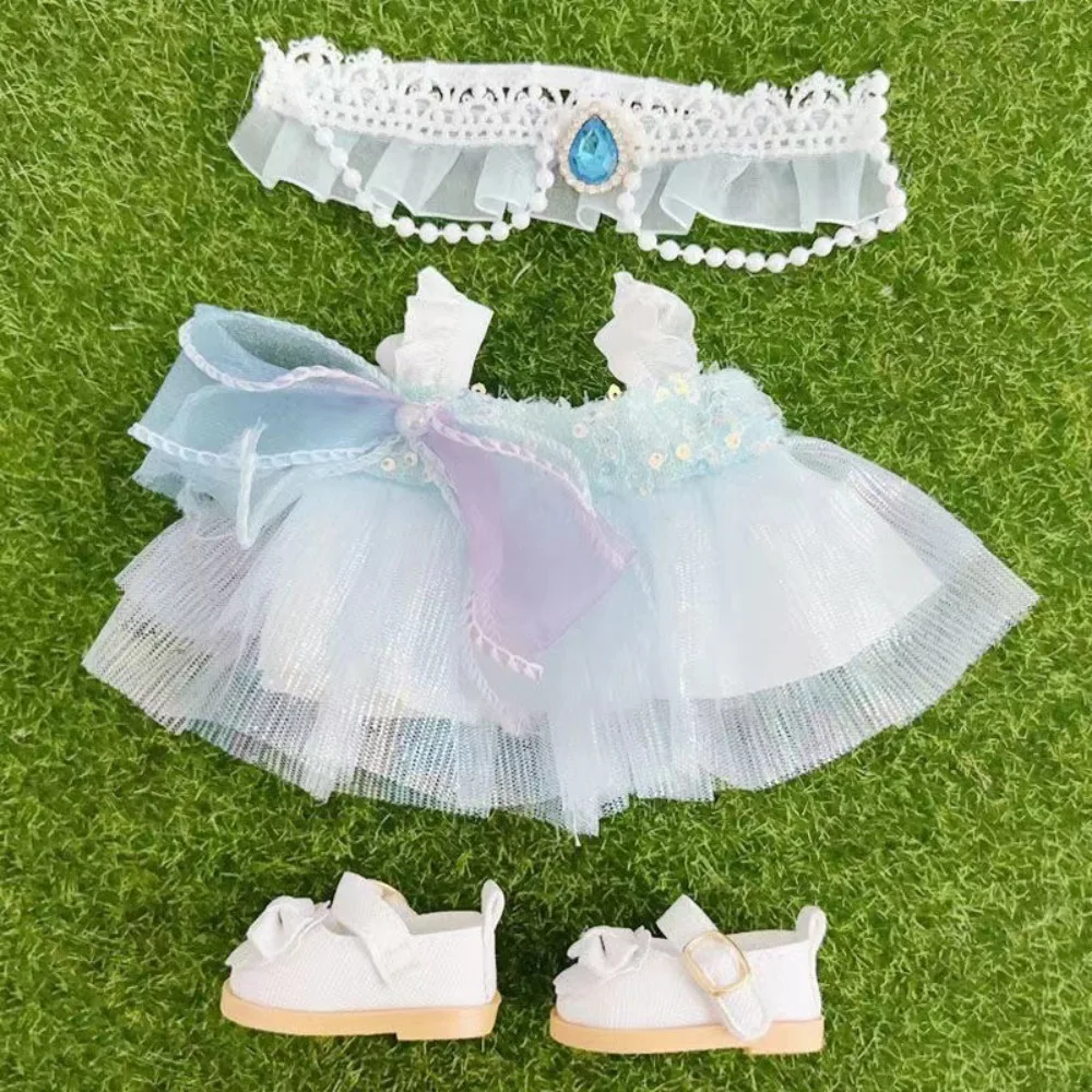 

Princess Skirt 20cm Doll Lolita Dress Multi Color Shoes 20cm Cotton Doll's Clothes Cloth Mini Cotton Doll Lolita Outfit Dress