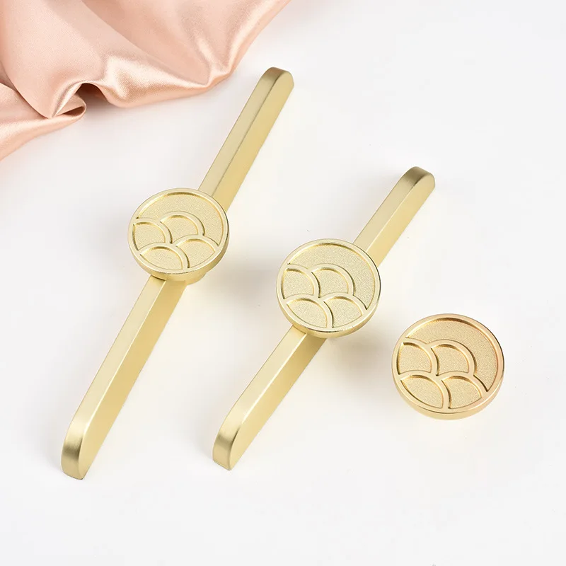 Zinc alloy handle, creative brushed finish handle, double-hole cabinet door drawer furniture hardware pull handle