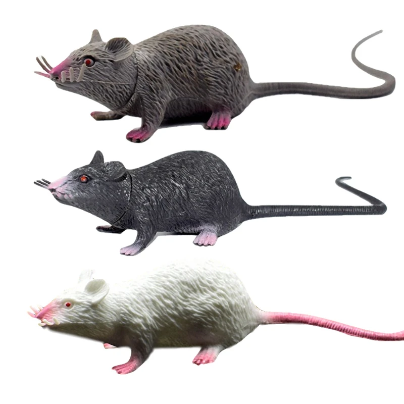 

Fake Small Rat Lifelike Mouse Model Prop Scary Trick Prank Toy Horror Halloween Party Decor Practical Jokes Novelty Funny Toys