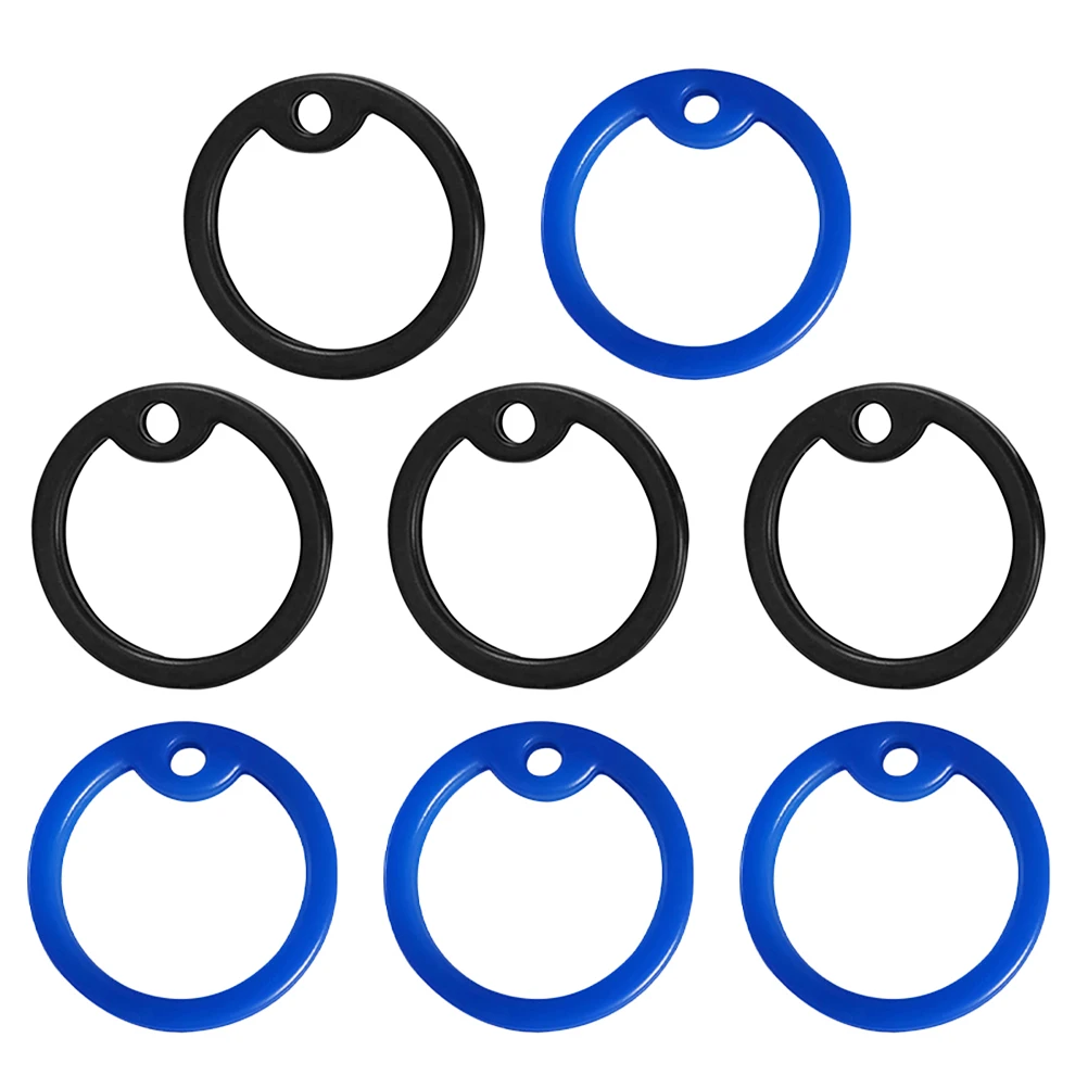 

8Pcs Pet Tag Mute Ring Secure Attachment Tag Guard for Quiet Pet Collars Blue Black Id Tags Case Id Tags Accessories