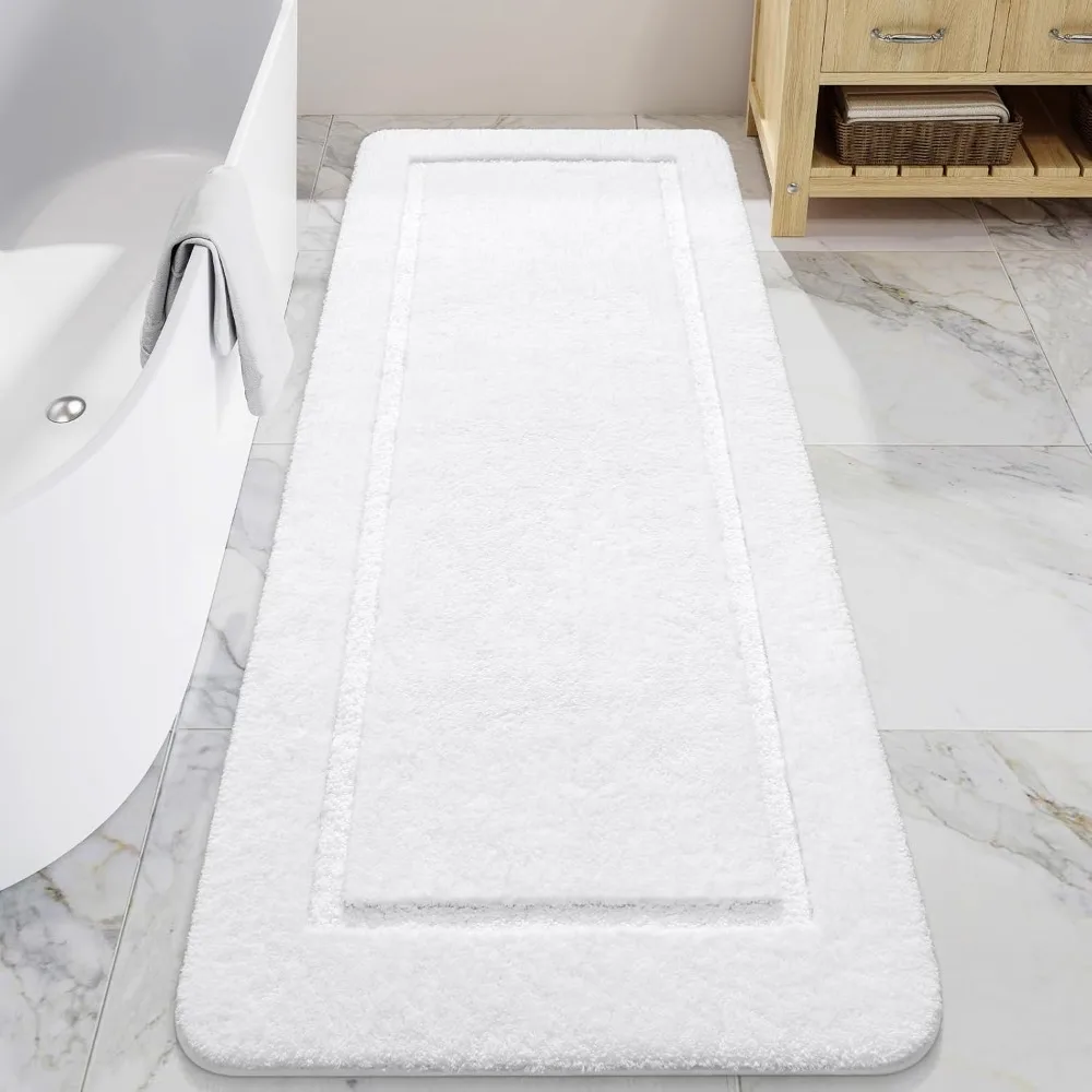 

24" x 70" Long Rug, Non Slip Washable Bath Runner Rug Soft Thick Absorbent Bath Mat for Shower, Baths Mats