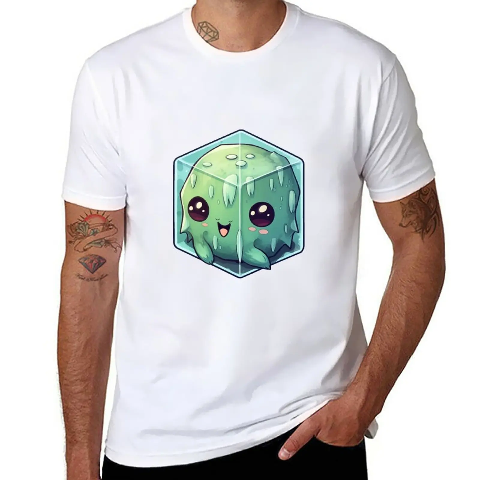 New D&D Gelatinous Cube T-Shirt blank t shirts shirts graphic tees quick-drying t-shirt Men's clothing