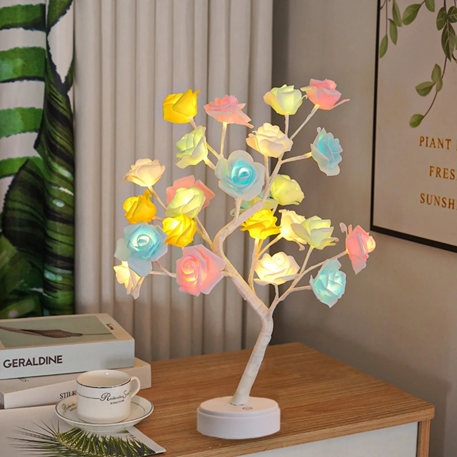 30 LED USB Rose Desk Lamp, Tree Lamp, Bedside Night Lamp, Birthday, Mother's Day Gift, Gift  Girlfriend