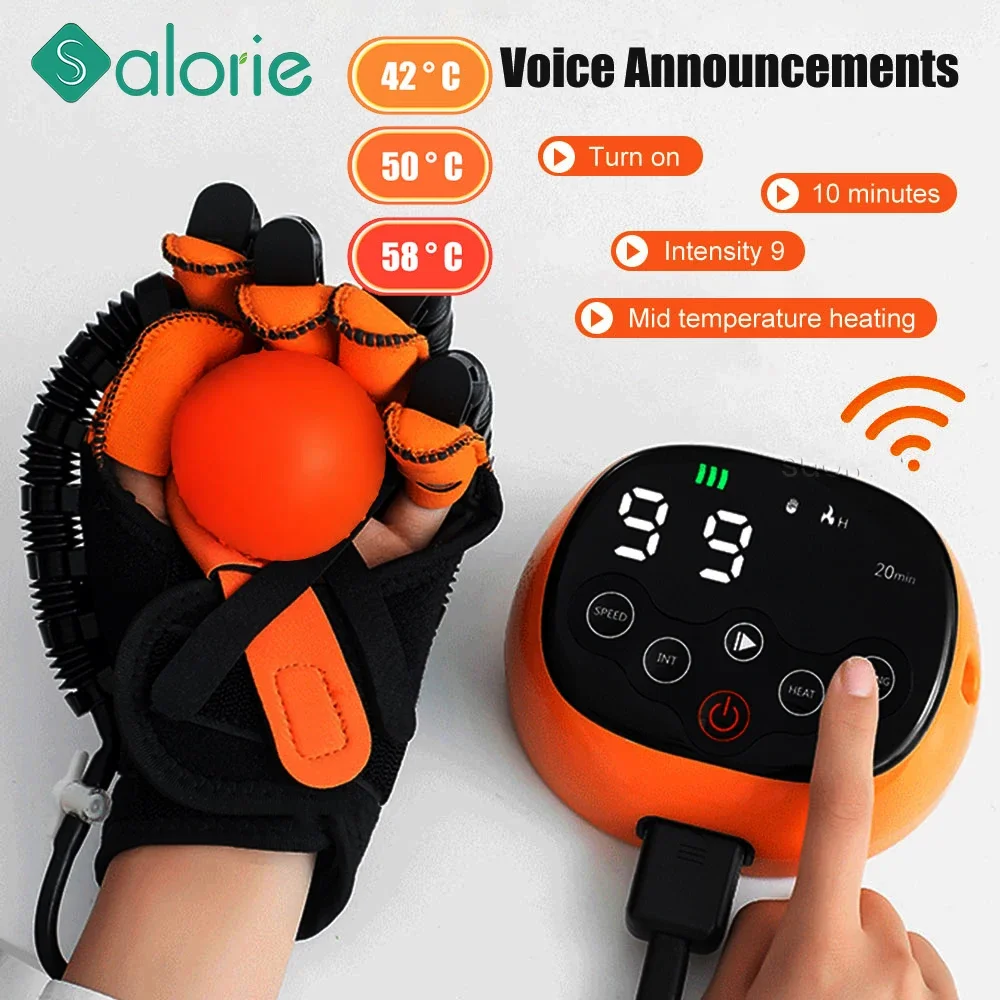 

Heating Hand Rehabilitation Gloves Stroke Hemiplegia Function Robot Gloves Rehabilitation Training Glove Finger Care Exerciser